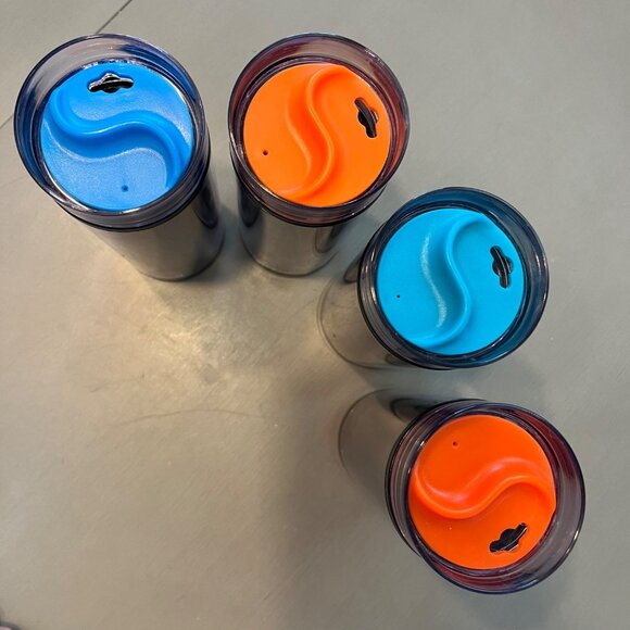 4 Carnival Cruise Ship NEW Souvenir Port Photo Display Cups Lids - Picture 2 of 11